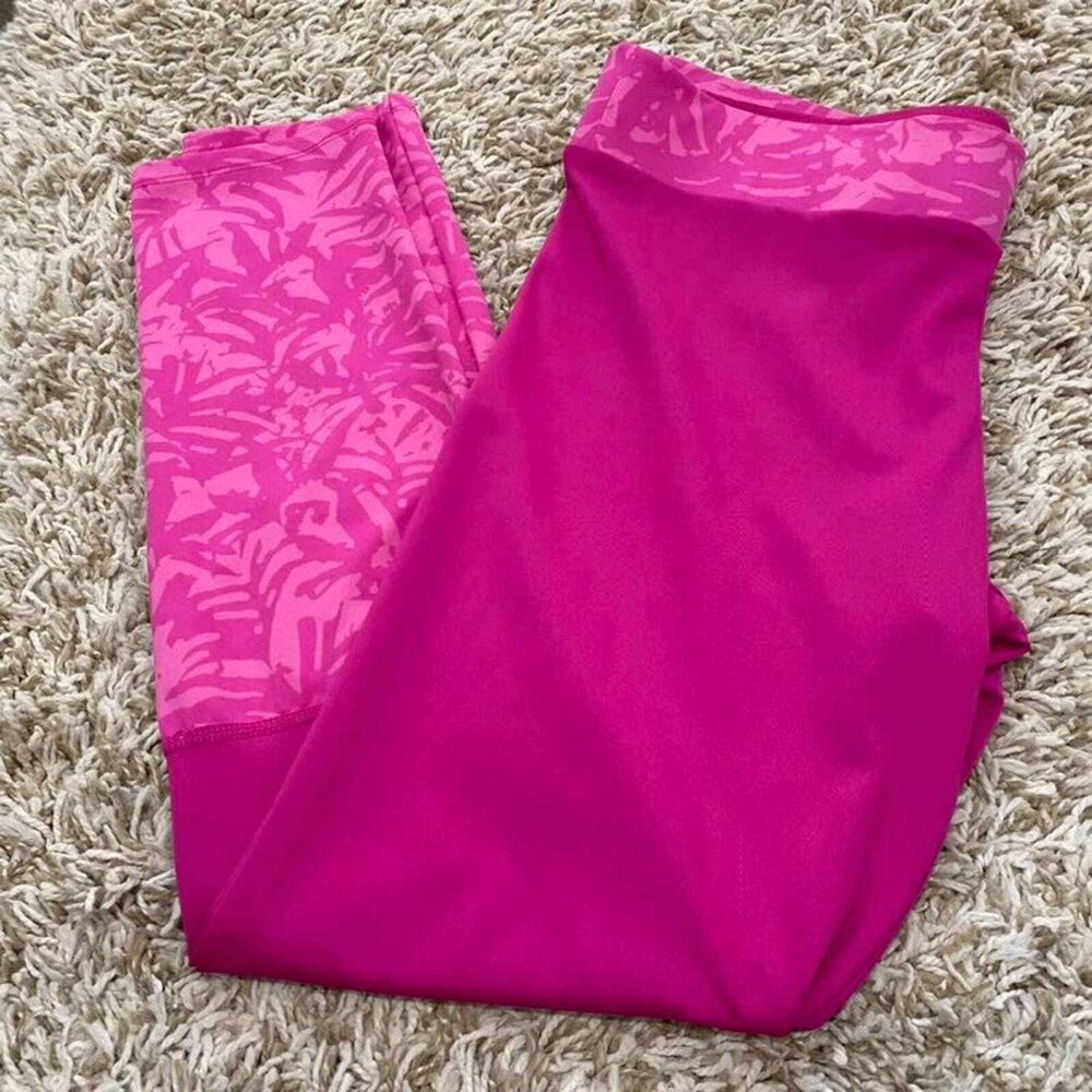 Columbia Omni Shade UPF Sun Protection Leggings Pink Girls Large 14/16